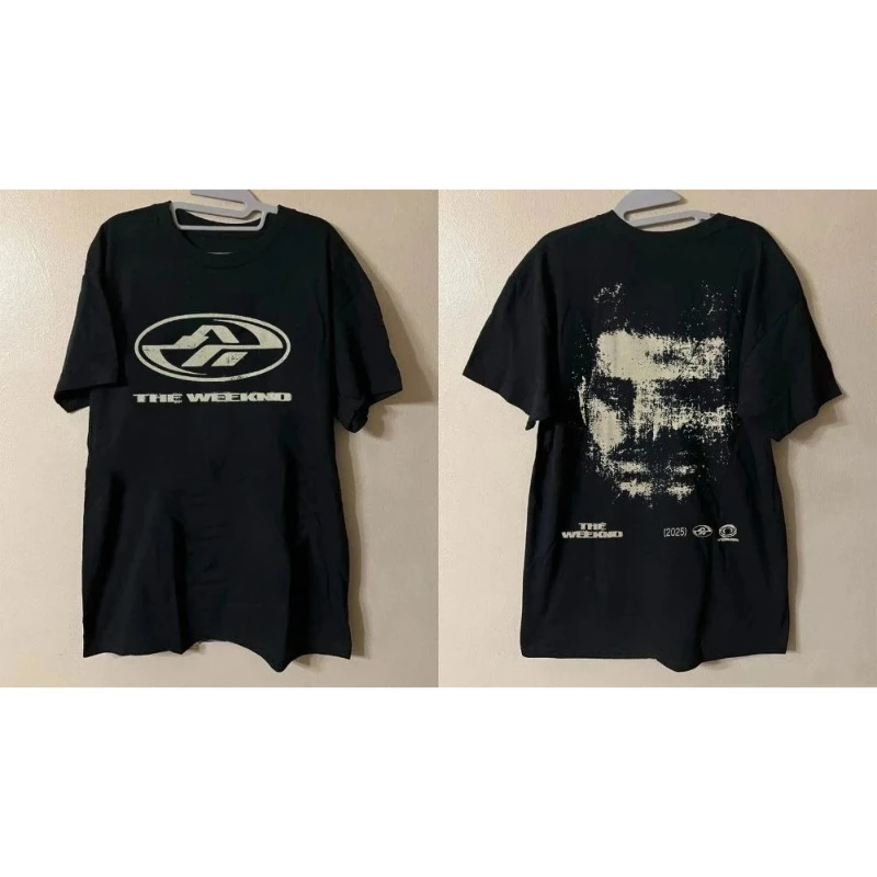Hip Pop Tops The Weeknd Australia Tour March T-shirt 2025 Stylish Printed Cotton Short-sleeved Casual Loose Streetwear Unisex