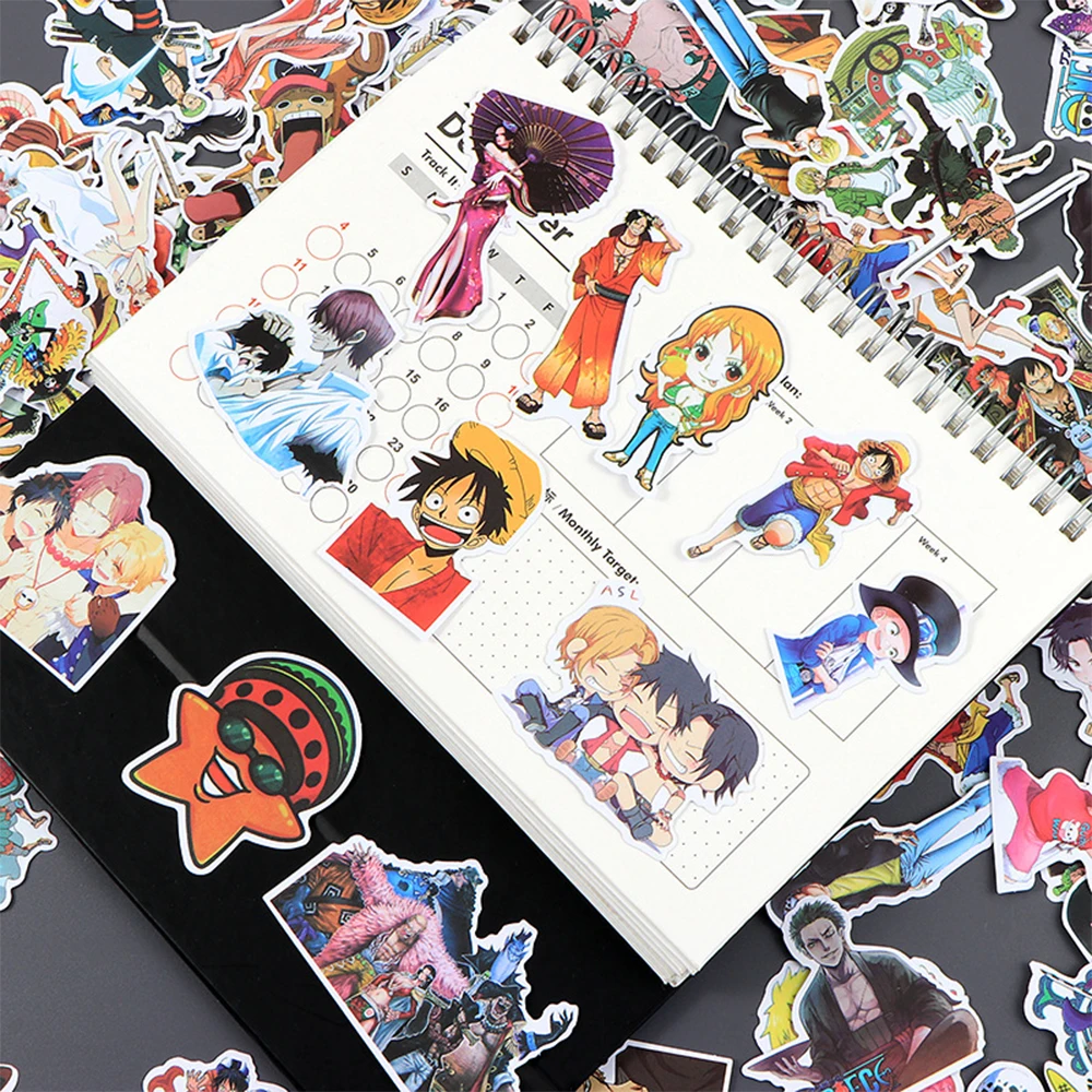 10/30/60/120pcs ONE PIECE Chopper Zoro Luffy Anime Stickers Decals DIY Laptop Skateboard Motorcycle Waterproof Kids Cool Sticker