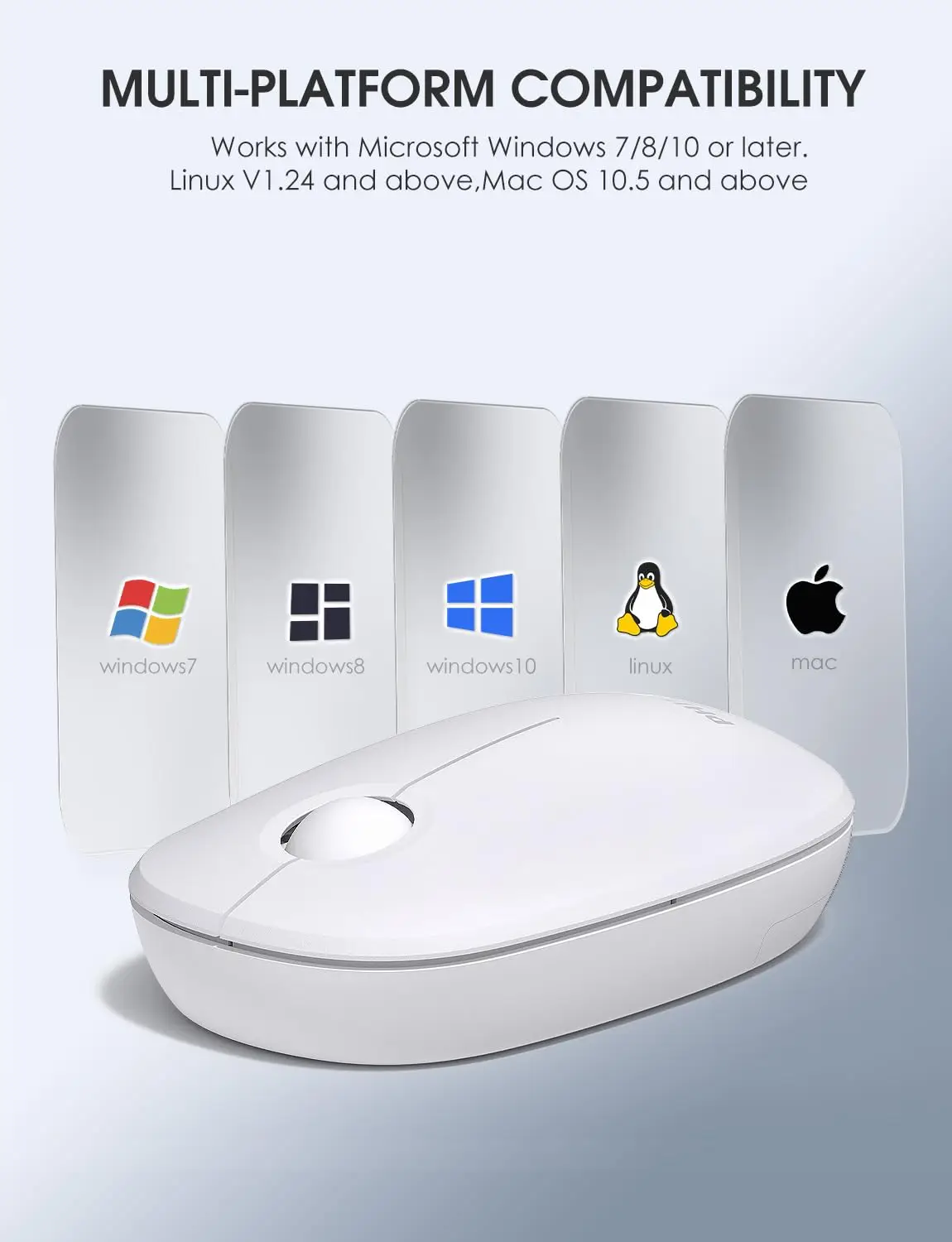 Philips Wireless Mouse Computer Mouse for Laptop, PC,Chromebook,Notebook,Battery Cordless Mice