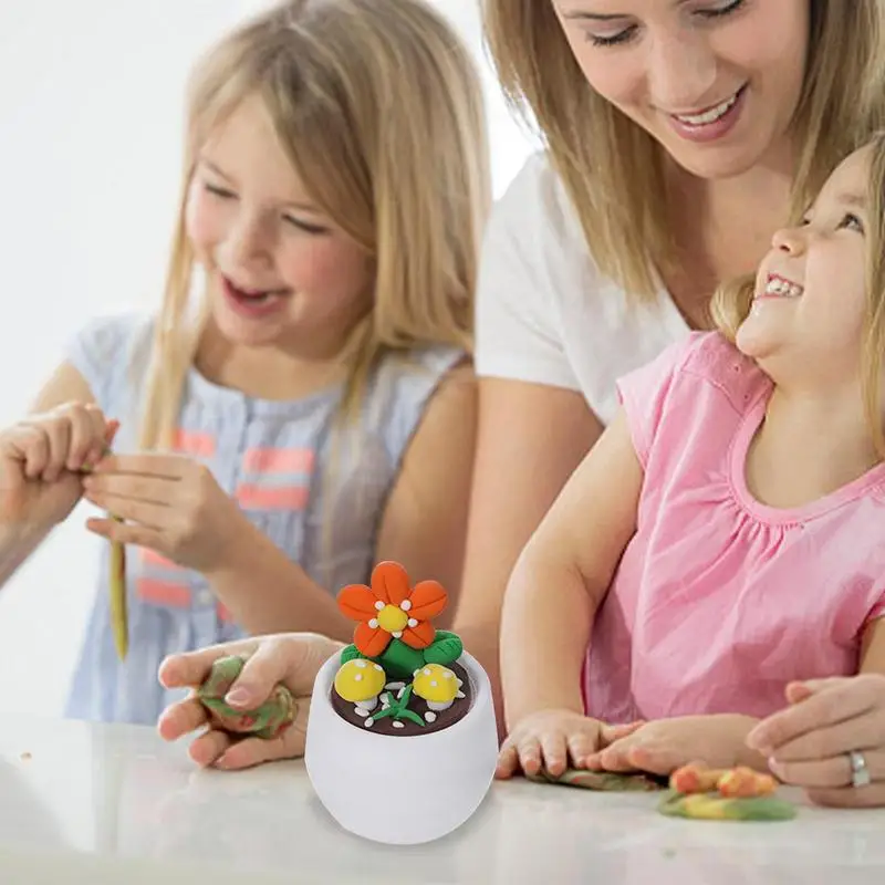 Modell ier masse für Kinder Kinder Ton Ton Handwerk harmlose gefälschte Topfpflanzen niedlichen Ton Set lustiges Lernspiel zeug, um das Denken zu verbessern