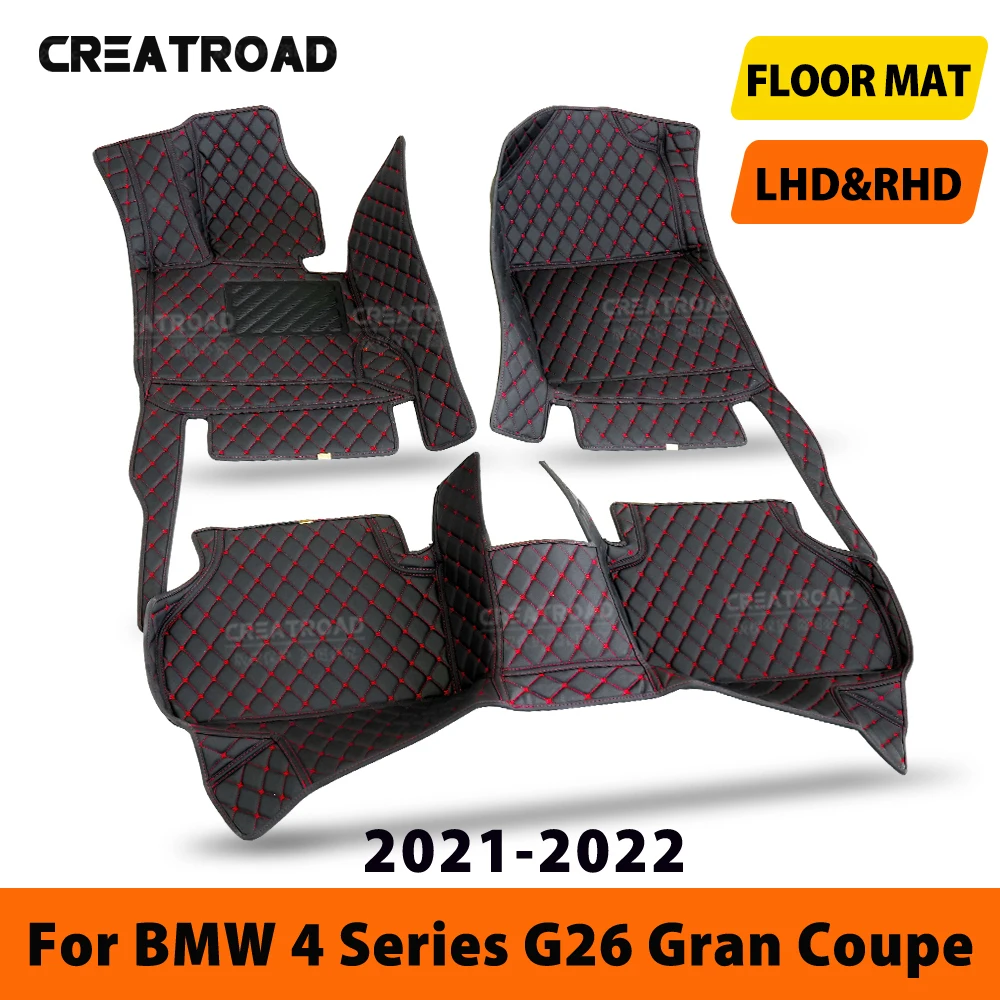 

Автомобильные коврики для BMW 4 серии G26 Gran Coupe 4-дверные 2021-2022 пользовательские подушечки для ног автомобильный ковер чехол аксессуары для интерьера