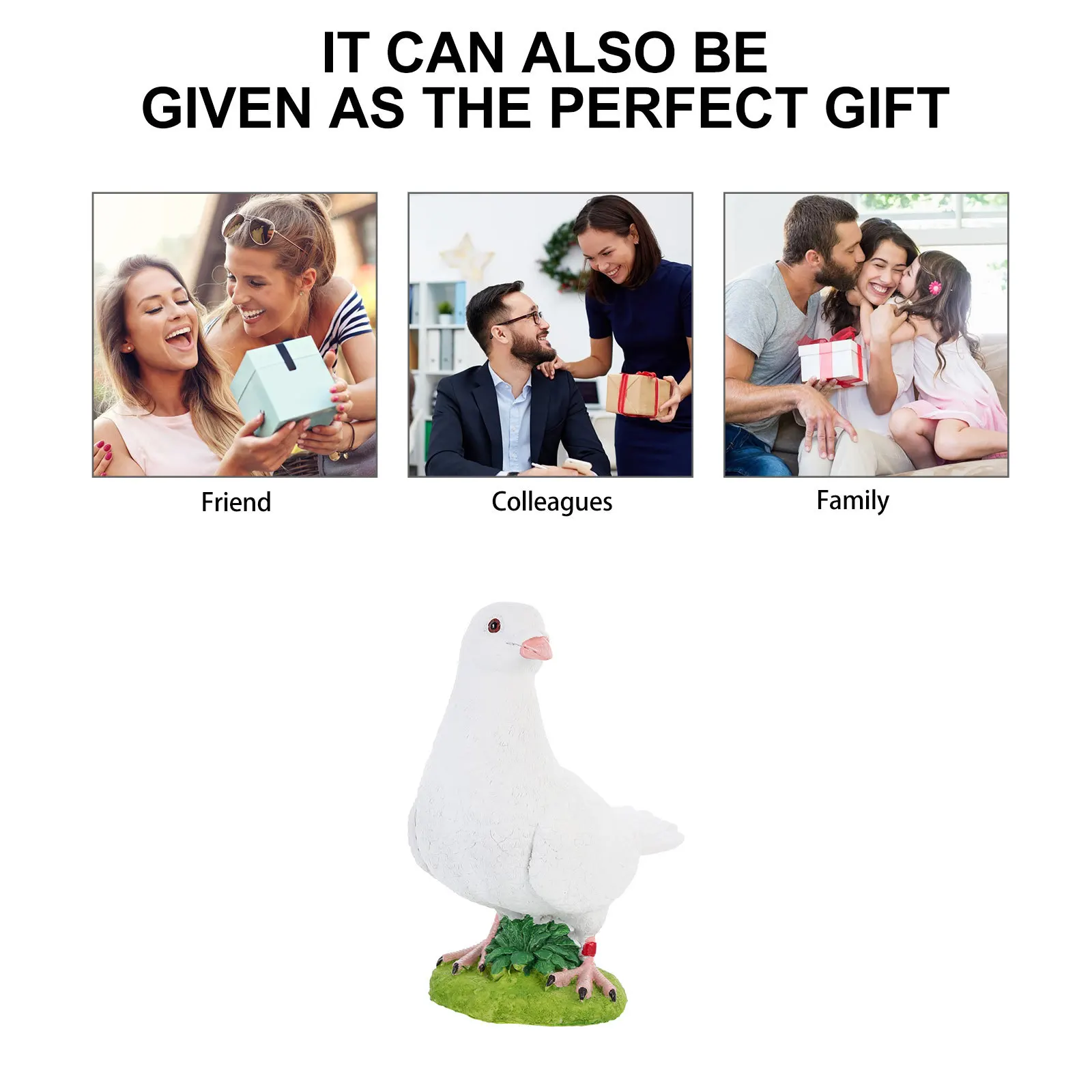 

Pigeons Ornament Lawn Adornment Simulation Decoration Resin Bird Figurine Animal
