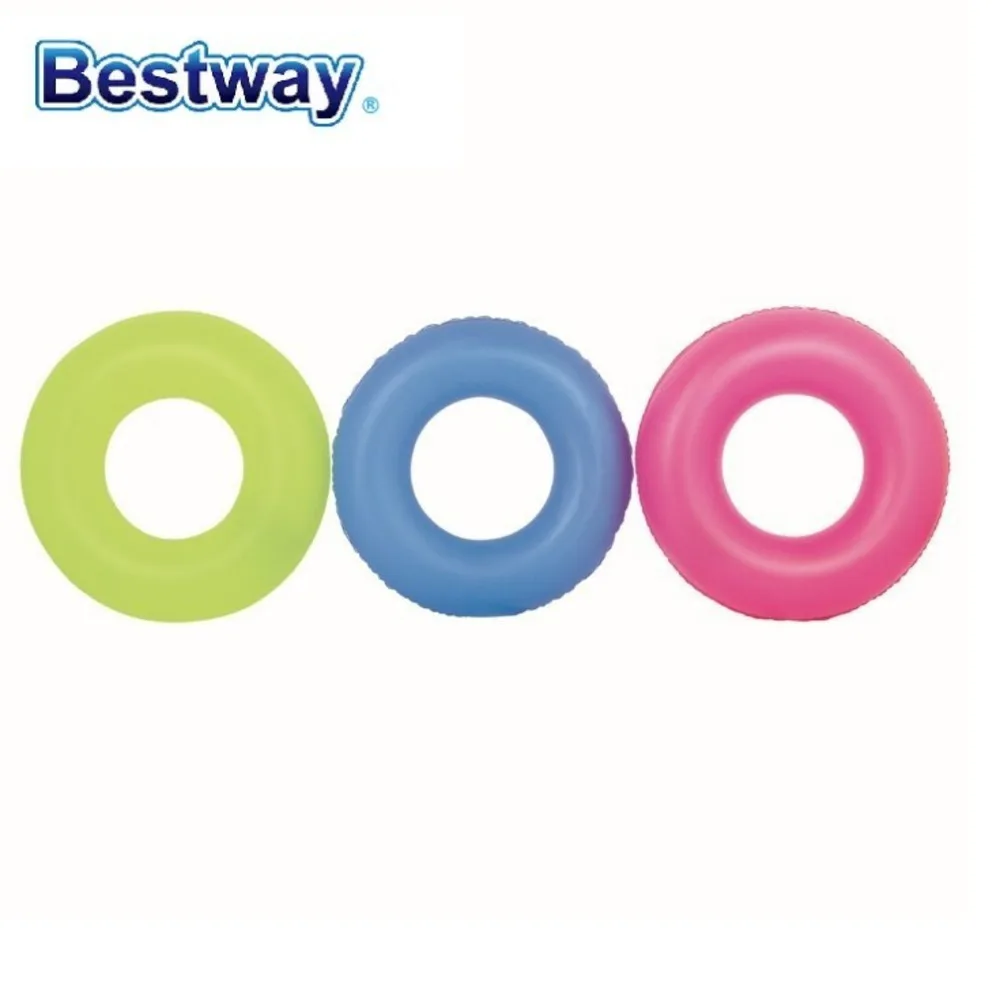 

4 Pcs Of 36077 Best V 91cm Fluorescent Swim Ring 36" Swimming Tube For Kids 4 Pieces Per Pack Swimring 4 Girls