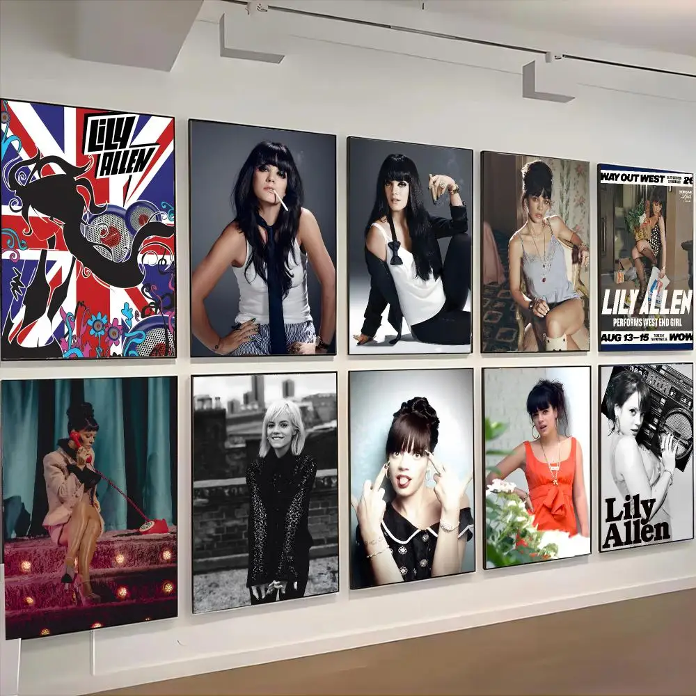 Lily Allen Singer Retro Pop Poster Living Room Bedroom Party Bar Decor Moisture-proof Art Wall Painting