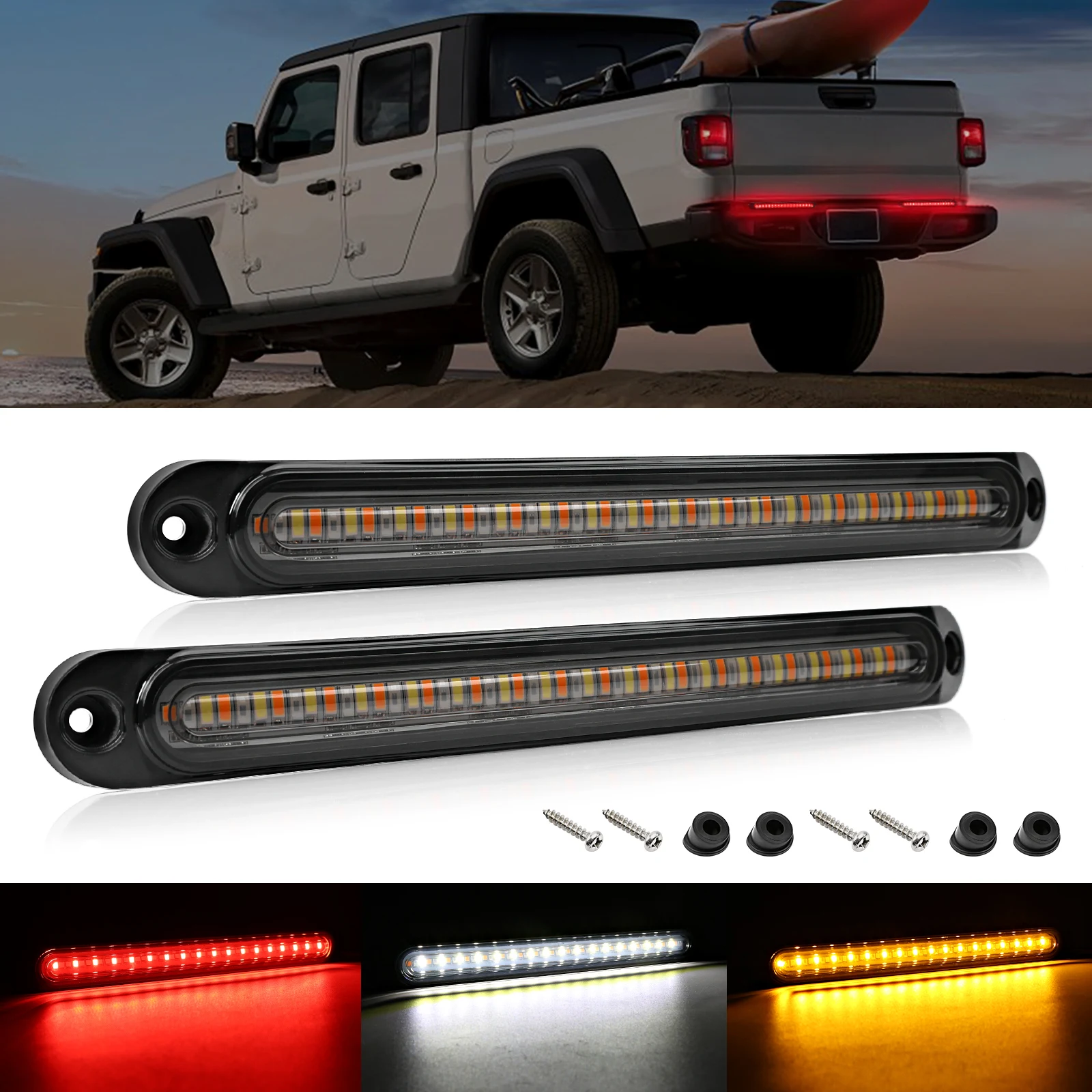 Trailer Tail Brake Stop Turn Signla Running LED Lights Bar Combined Tail Light For 12-24 V DC Truck Trailer RV Boat Bus