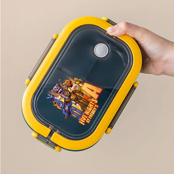 

Five Nights At Freddys Lunch Box Cartoon Insulated Boxes Boy Bento Box Children Large Capacity Rice Boxes Picnic Tableware Gift