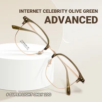 VICKY, gafas de receta Unisex graduadas personalizadas de titanio de alta calidad, gafas de lectura con luz azul a la moda para mujer y hombre 8151