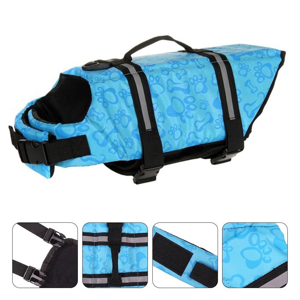 

Puppy Pet Life Jacket Dog Suit Swim Reflective Vests Shirt Jackets for Dogs Clothes Blue Apparel Swimming