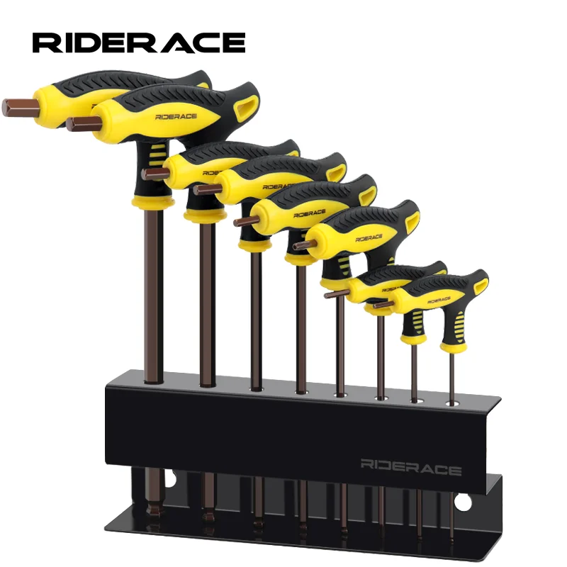 Llave Allen para bicicleta con mango en T y cabeza de bola de acero - imagen 4