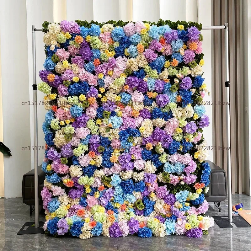 Three-dimensional simulation flower wall decoration plant wall hydrangea photography landscaping artificial fake flower 1 square