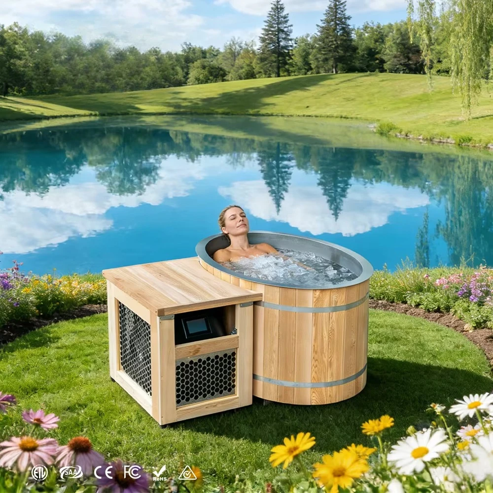 Factory Sale Luxury Freestanding Ice Bath Tub Soaking Hot Tub Custom Cold Plunge Bathtub With Spa
