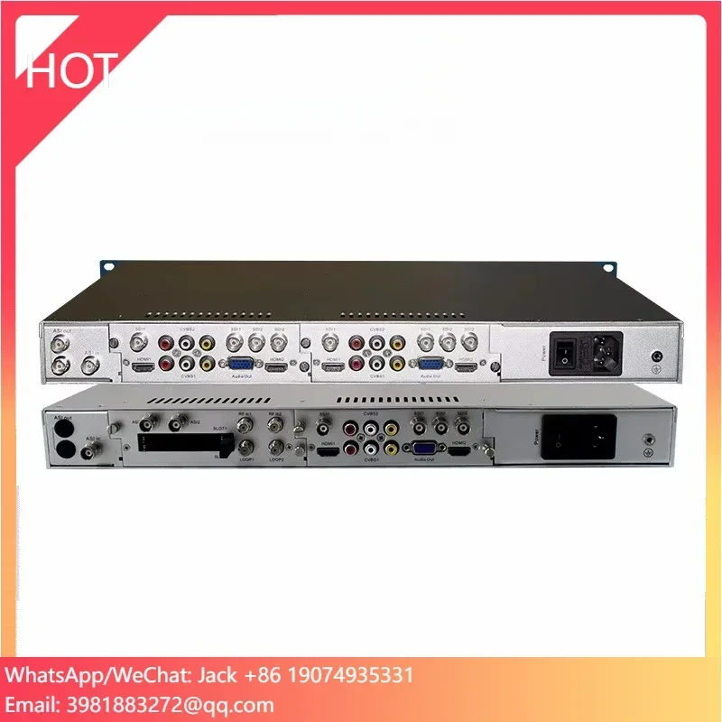 DVB-S2 DVB-C DVB-T2 MPEG2 H.264 H.265 Penerima Dekoder CI IRD Output CVBS SD HD SDI Analog Stereo AES EBU