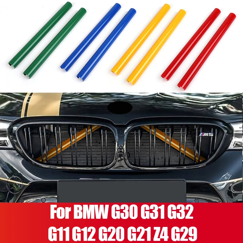 Für BMW 5 6 7 Serie G30 G31 G32 G11 G12 G20 G21 Z4 G29 2017 2018 2019 2020 2021 Auto Kühlergrill Trim Streifen Abdeckung Zubehör