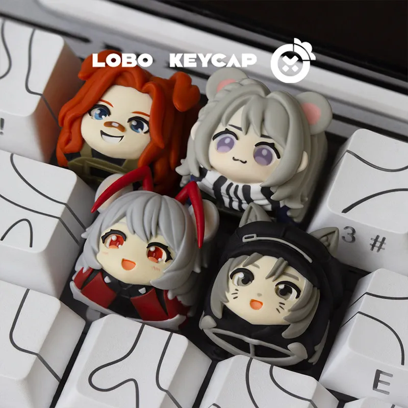 Lobo Keycap Hawk Ops Animal embodiment Anime Character single Keycap Resin Replace ESC Key Cap For Mechanical Keyboard Decor