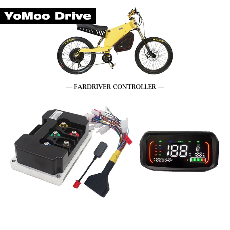 

FarDriver ND72340 72V DC 120A Phase 340A 2-3KW BLDC PMSM Sine Wave Controller with N7 Display For Electric Motorcycle E-Scooter