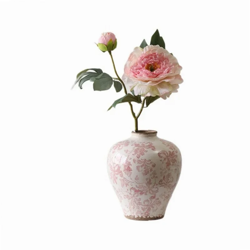 Blue and White Porcelain Vase Flower Vase Chinese-style Retro Porcelain Jars Ceramic Pot Flowerpot Home Decoration Accessories