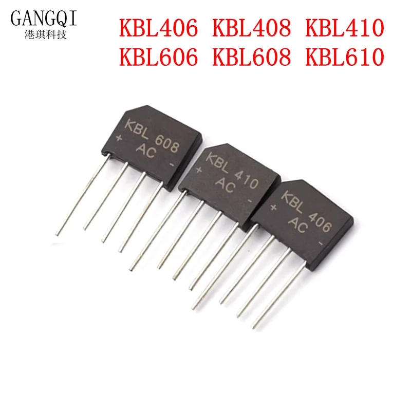 5PCS KBL410 KBL-410 4A 1000V Single Phases Diode Bridge Rectifier KBL406 KBL610 KBL608 KBL606 KBL408 DIP4 In Stock