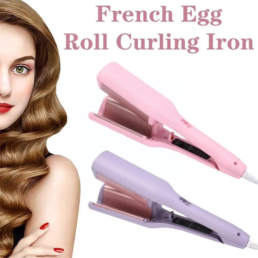 110V/220V Curling Iron Portable Cute Big Wave Hair Curler Fast Hair Curler Rolls Heating Waver Hair Egg R2S5