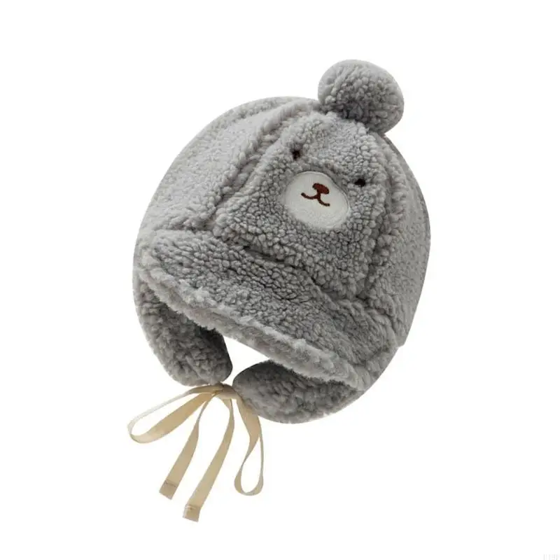 

F19F Children's Winter Hat for 3 Month to 2 Year Warm Windproof Earflap Bonnet Caps