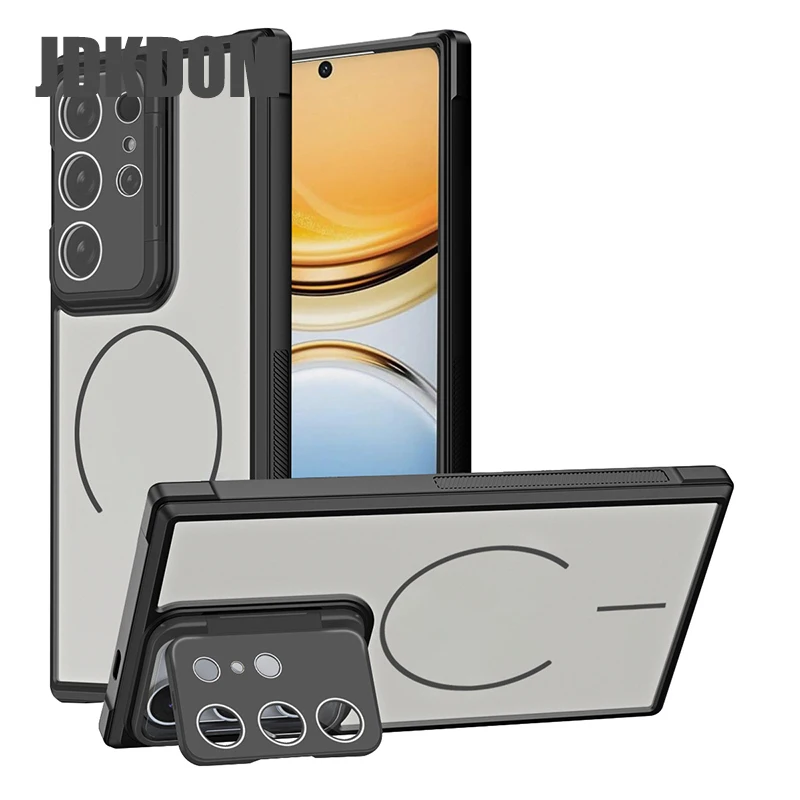 JDKDOM Shockproof Magnetic Phone Case For Samsung S26 S25 Edge S24 Plus Ultra S25 S24 FE Lens Bracket Protection Cover