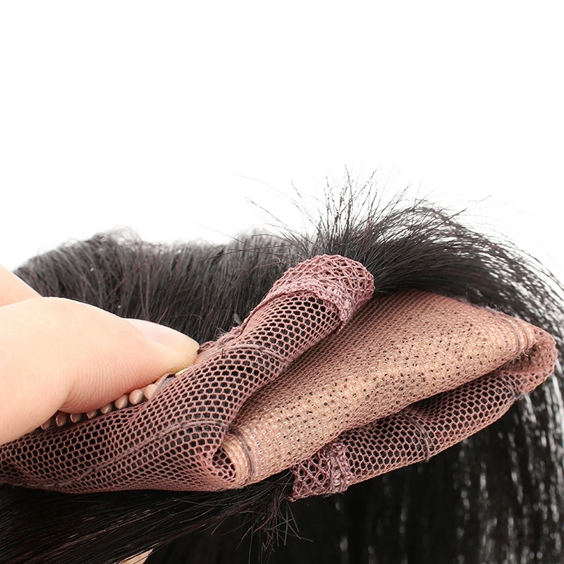Wholesale Machine Made 100% Human Hair Women Topper Wig Hairpiece With Clips Multiple Sizes Colors 1B/4/6 Dropshipping