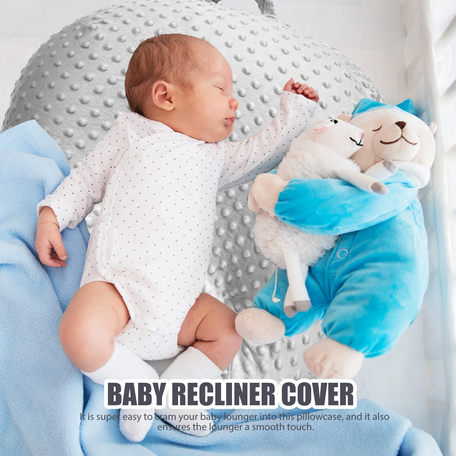 

Cotton Baby Lounger Newborn Cushion Breathable Replaceable Pillow Cover for Home Car Nursery Stylish Tribal Design