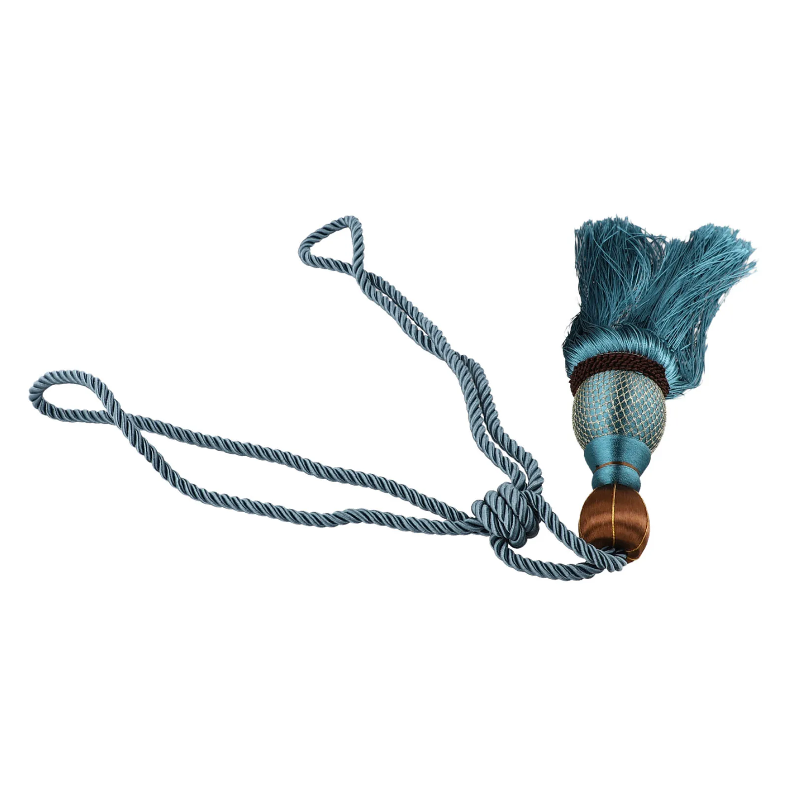 1 Pair Of Curtain Ropes 200g Silver Tassel Backs Tieback Wall Hanger Wall hanger Decorations Window Treatments