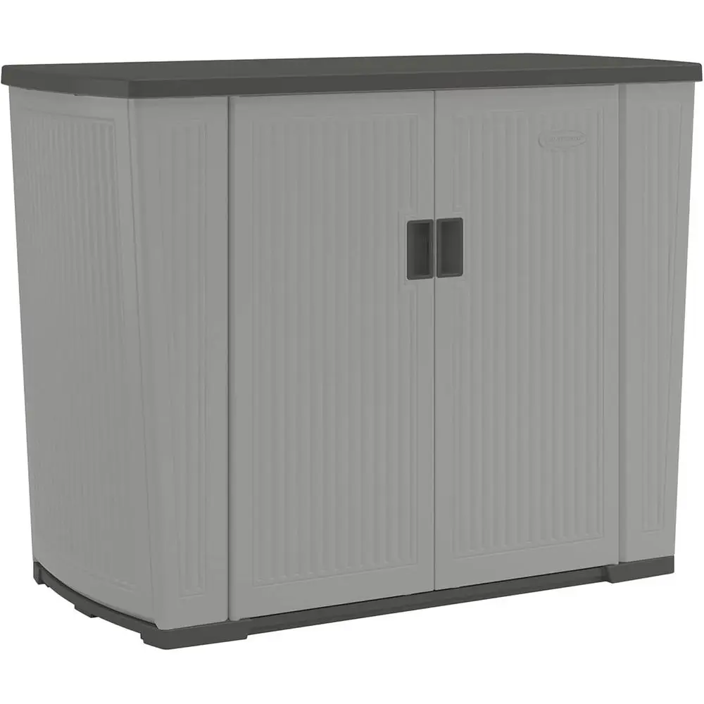 

Patio and Garden Outdoor Storage Shed, 130 Gallon Capacity, Dove Gray Backyard Retreat