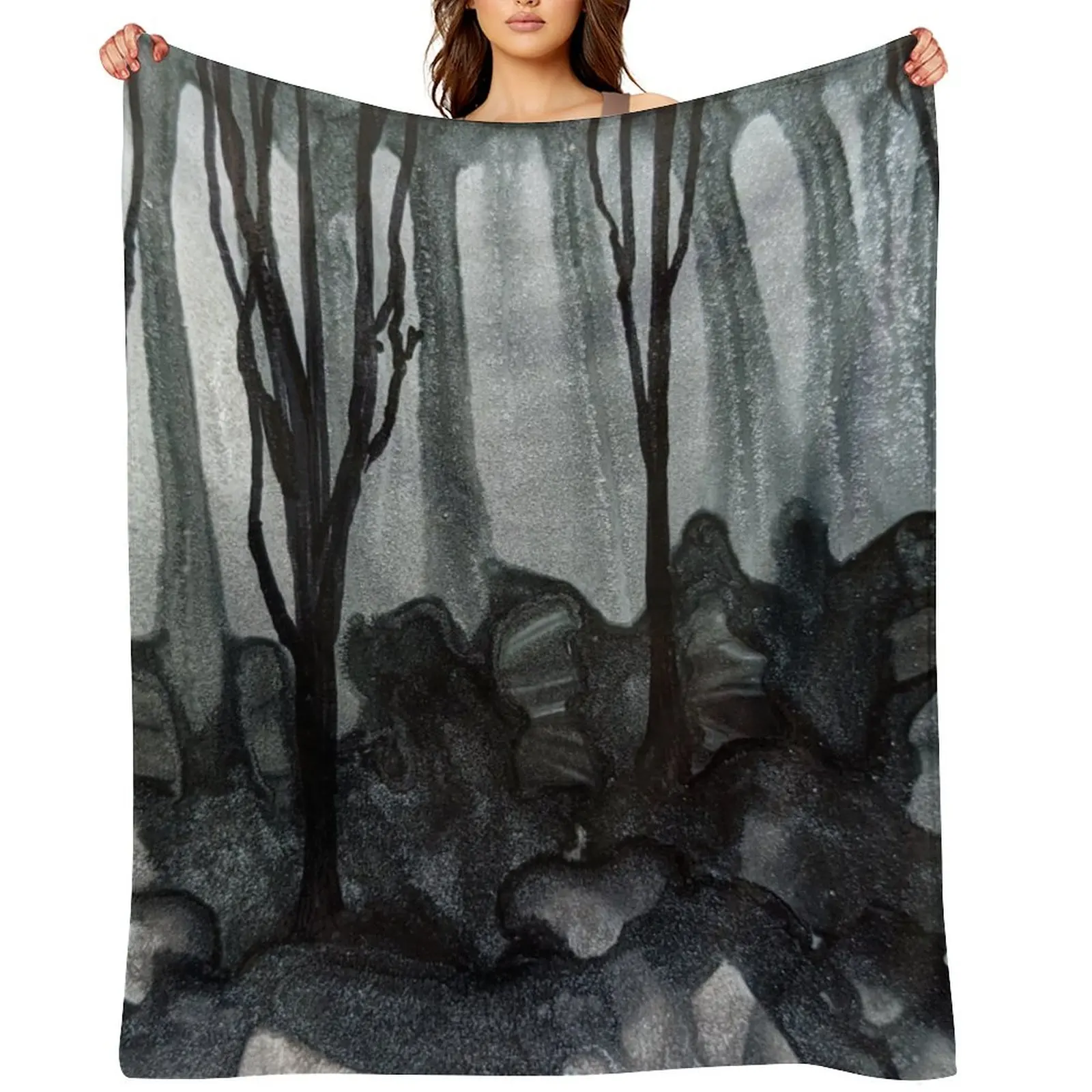 

Through The Woods Throw Blanket Sofa Throw Soft Plaid Summer Winter beds Blankets