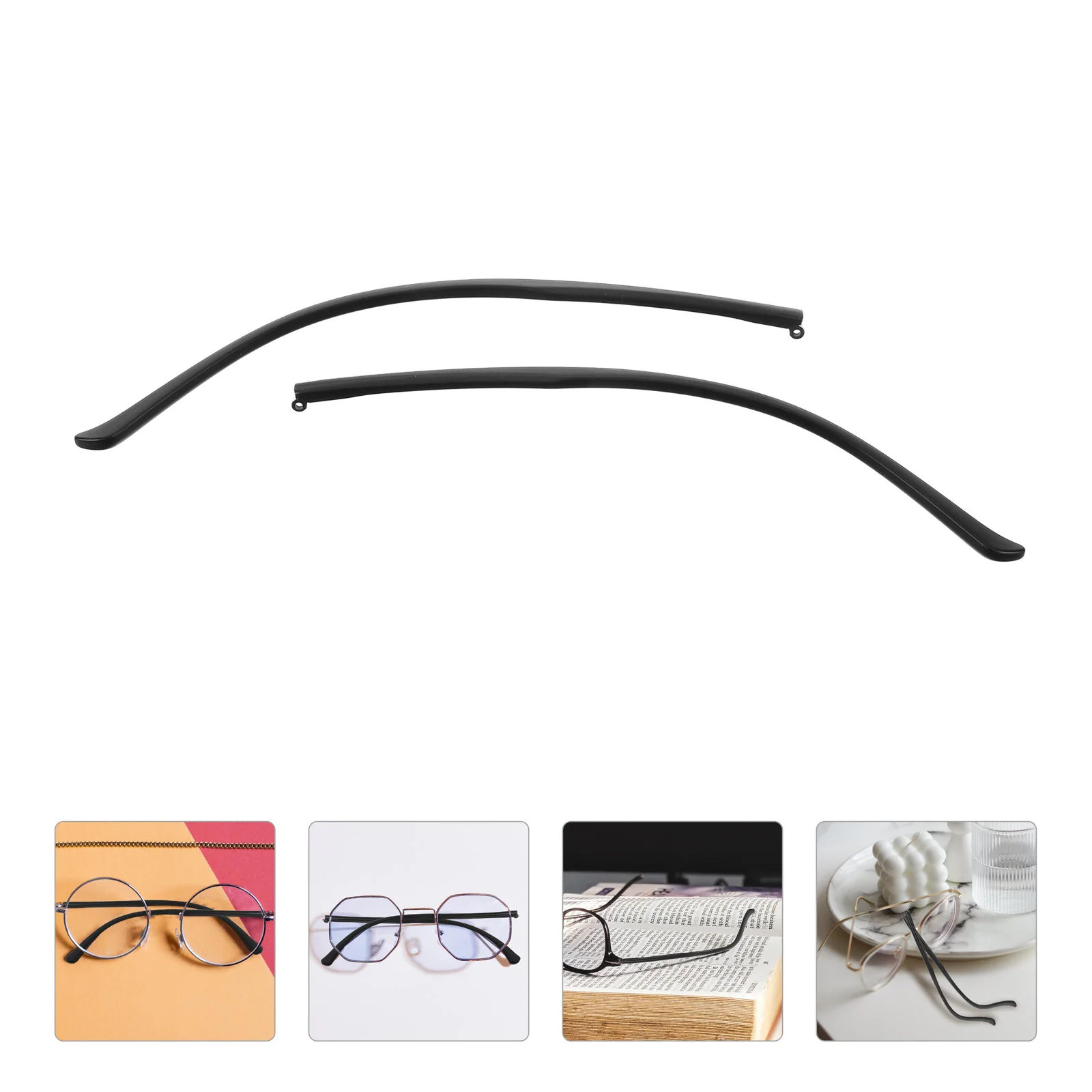 

Temple Replacement 4# Black TR90 Plastic Steel Eyeglasses Arm Holders Universal Glasses Legs Accessories Compatible Reading
