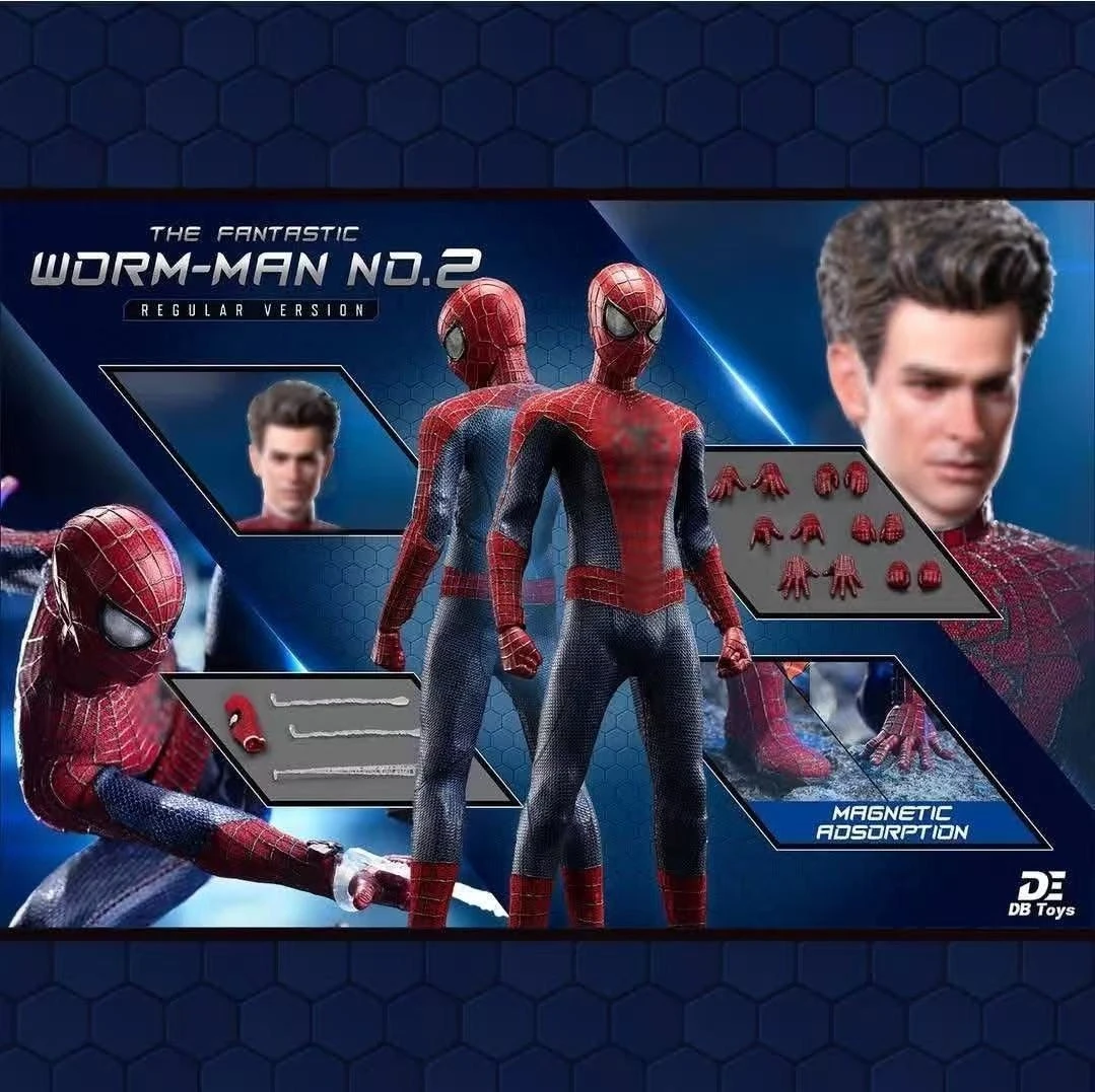 New Original DB Toys 1/12 Andrew Garfield version Spiderman Action Figure The Amazing Spiderman Figurine Model Statue Doll