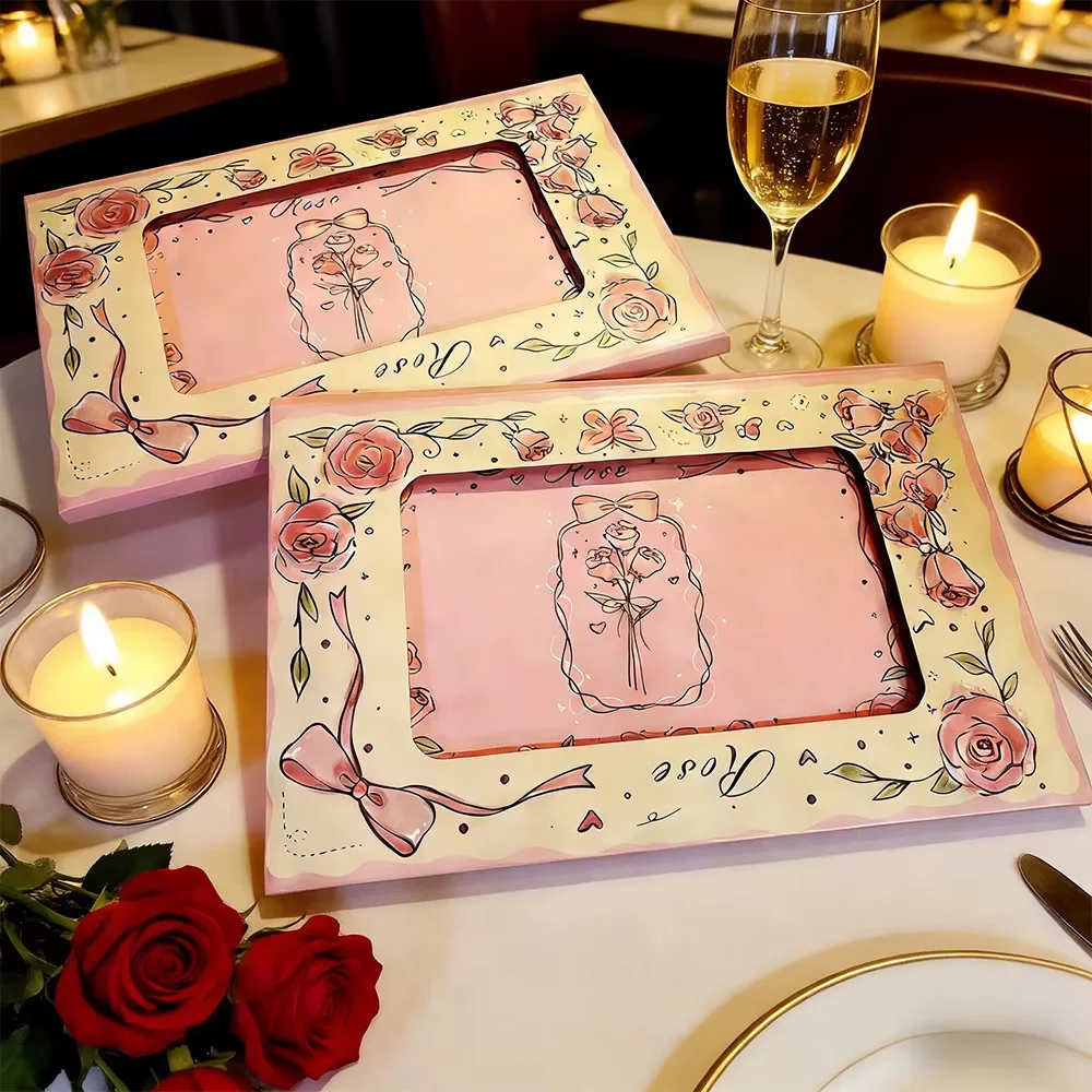 4pcs Magic Flame Burning Rose Card Creative Heart-to-Heart Surprise Greeting Card for Anniversary Valentine's Day Wedding HBTY - view 3