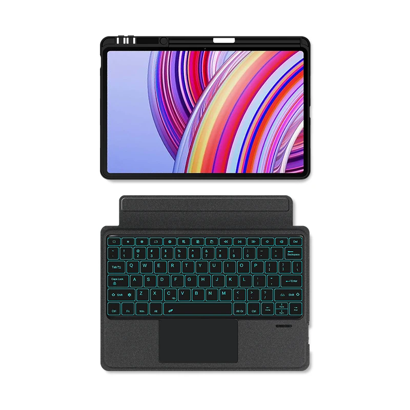 Imagem -03 - Capa de Teclado Destacável Magnética com Suporte para Lápis Trackpad Retroiluminado Xiaomi Poco Pad 12.1 Redmi Pad Pro