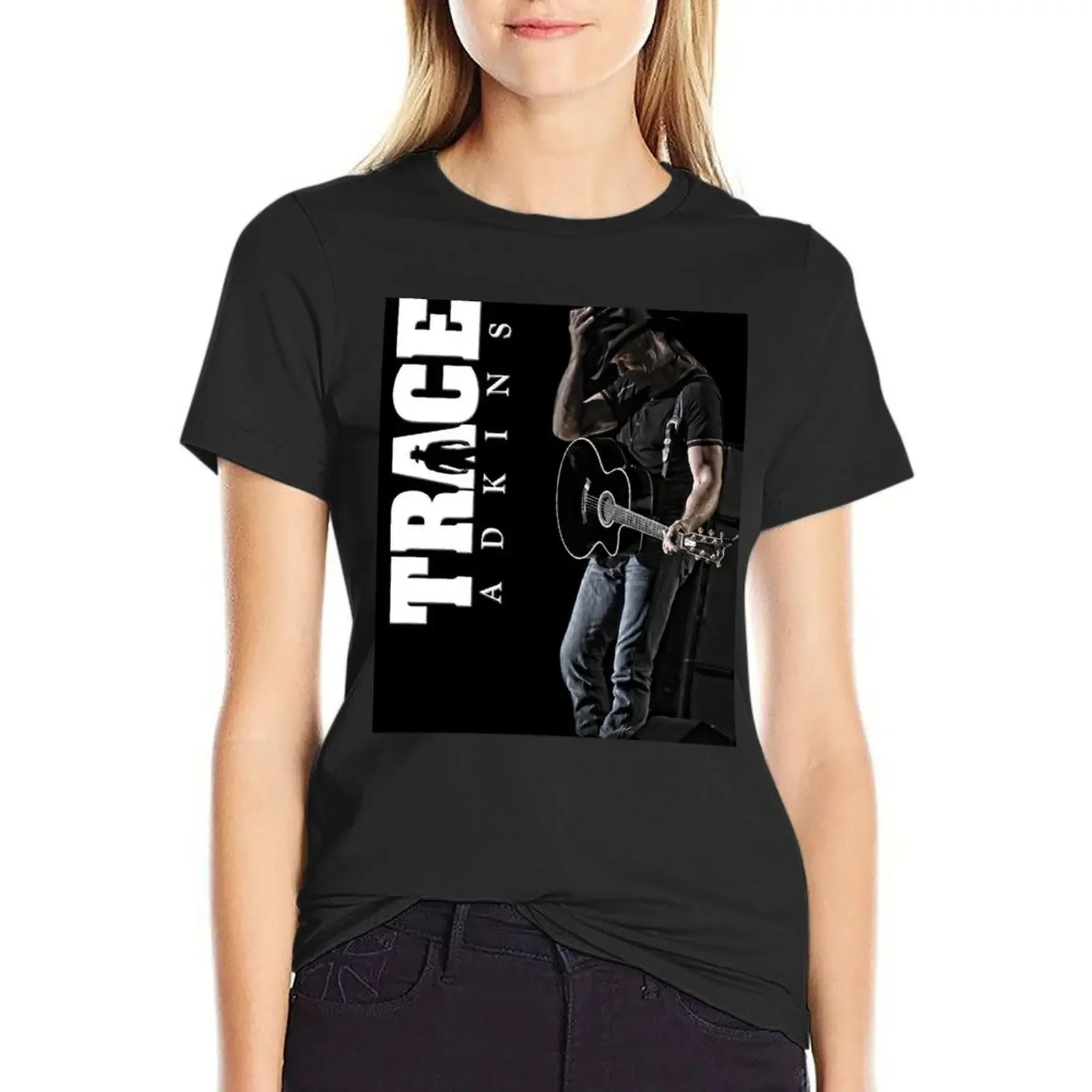 

Trace Guitar Music Band Adkins Logo T-Shirt plus size tops graphics tops Women's t-shirt