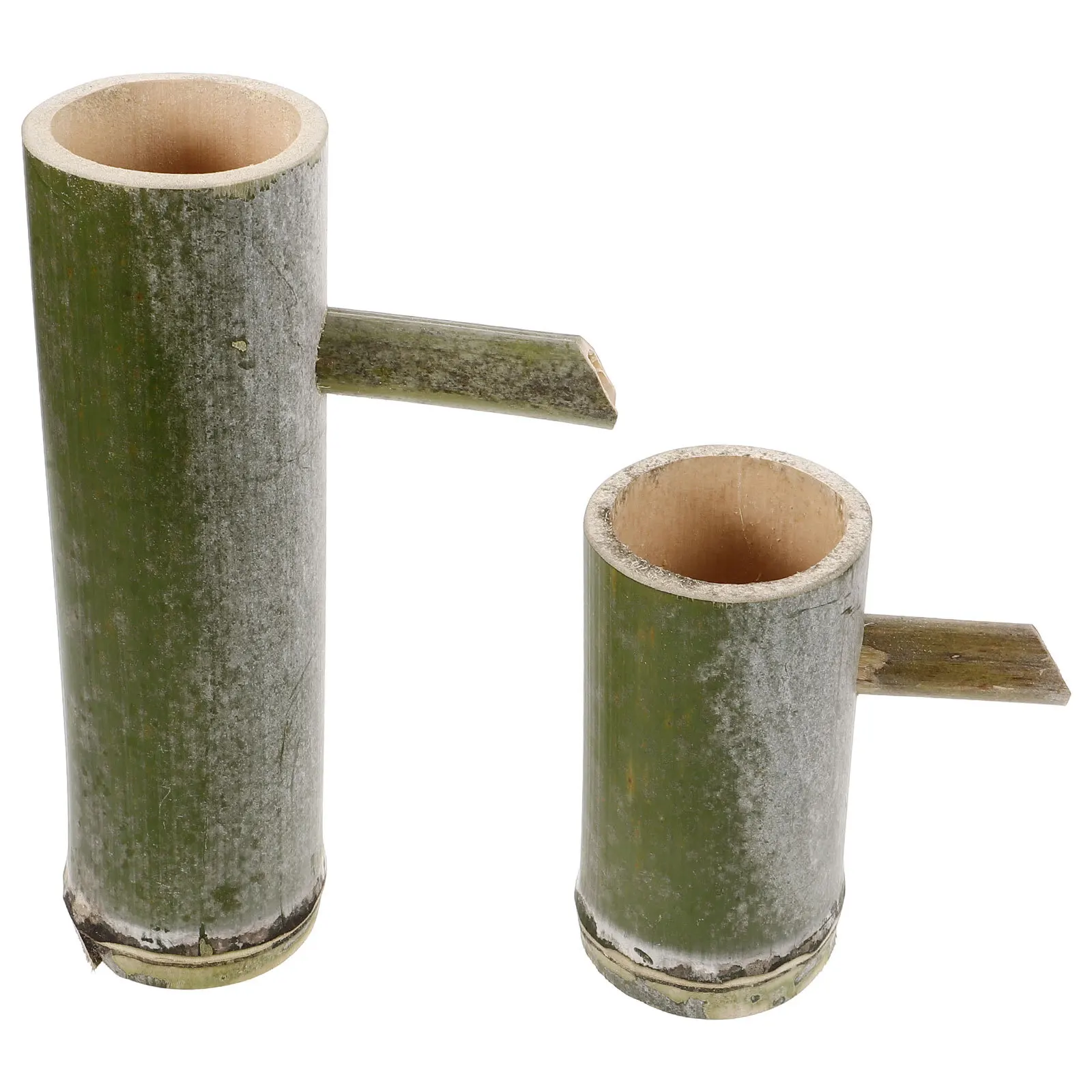 

2Pcs Bamboo Fountain Spout Garden Fish Tank Water Feature Eco-Friendly Design for Outdoor Indoor Use Bamboo Water Fountain