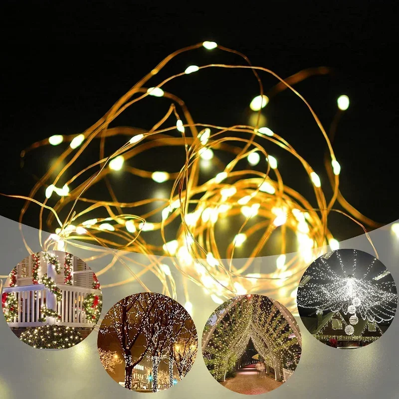 Solar String Lights Outdoor Waterproof Solar Fairy Lights 7M 12M 42M Solar Christmas Lights for Garden Patio Wedding Decorations