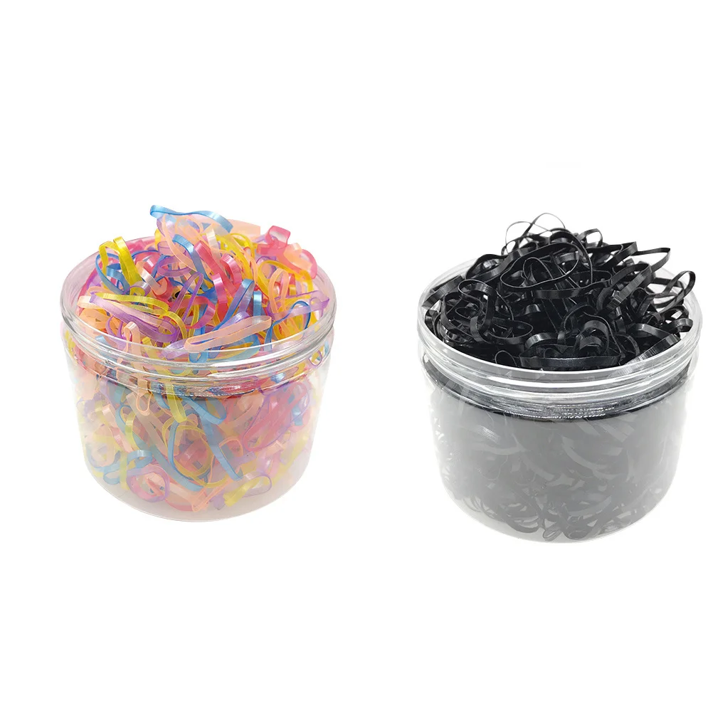 1000Pcs Rubber Bands Box Set Multicolor Elastic Hair Bands Disposable Hair Ties for Handcraft Ponytail Holder
