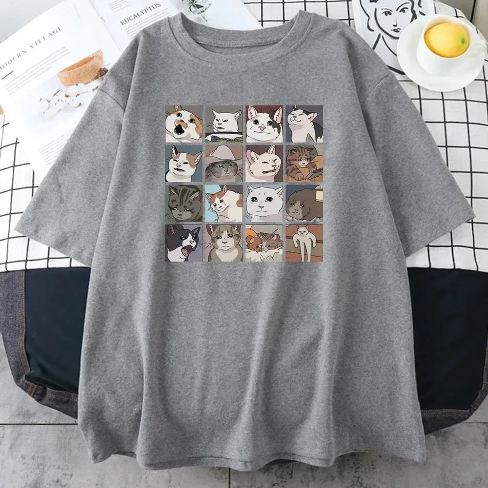 Summer Men's T-shirt Cute Pet Cat Avatar Printed T-shirt Cotton Comfort Street Fitness High Quality Top Oversized Men Clothes image 3