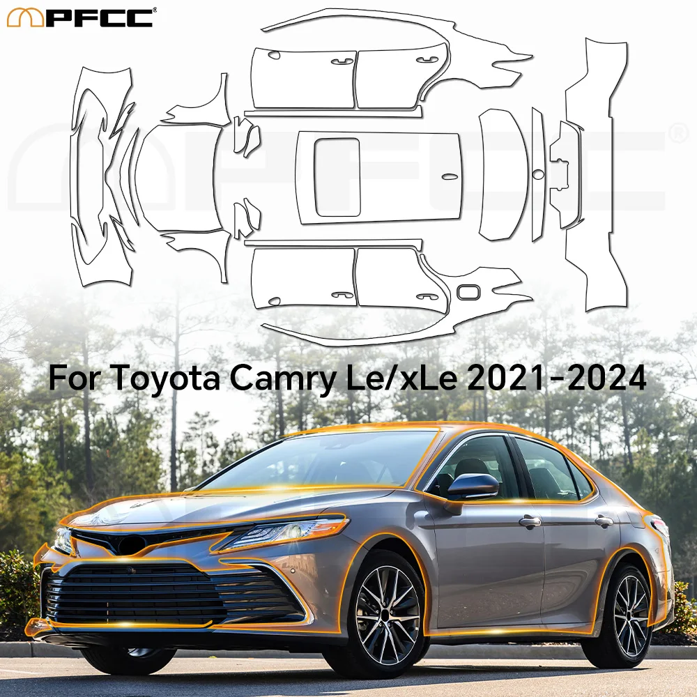 

For Toyota Camry LE XLE 2021-2024 Paint Protection Film 8.5mil Precut Car Body Kit PPF Full Vehicle Anti-scratch Accessories