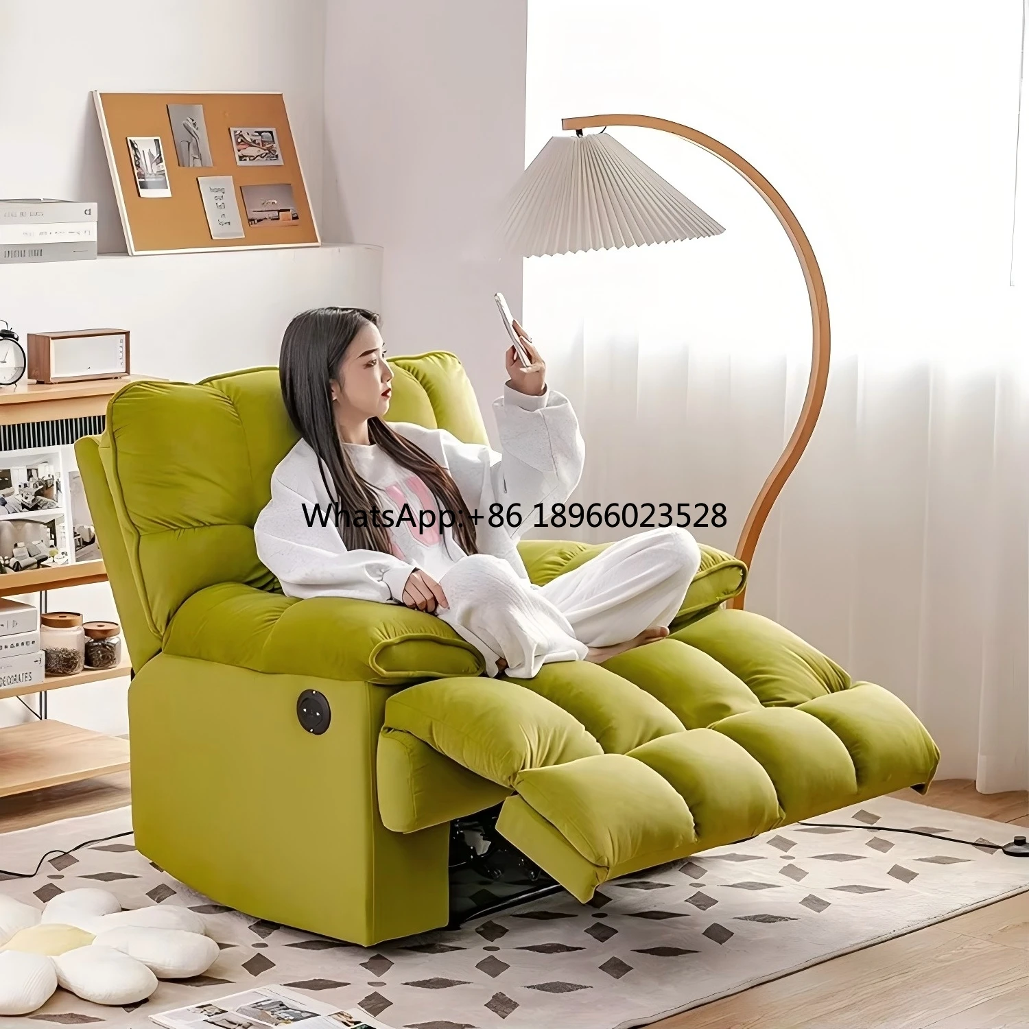 Light Luxury Modern First-Class Space Sofa Cabin Stretchable Swiveling Lazy Single Recliner Living Room Electric Chair