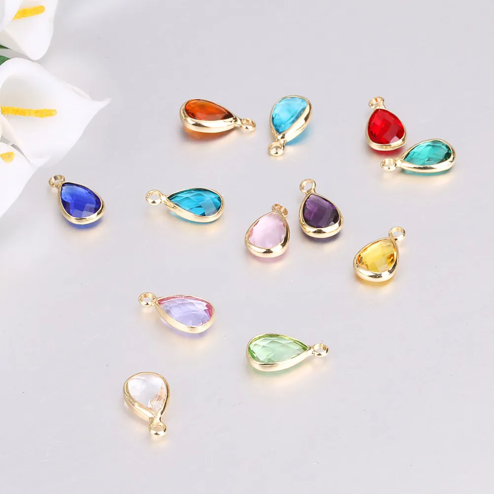 Water Drop Pendant Charms for Jewelry Making – 30pcs Alloy DIY Charms, Colorful Drop Shape Accessories