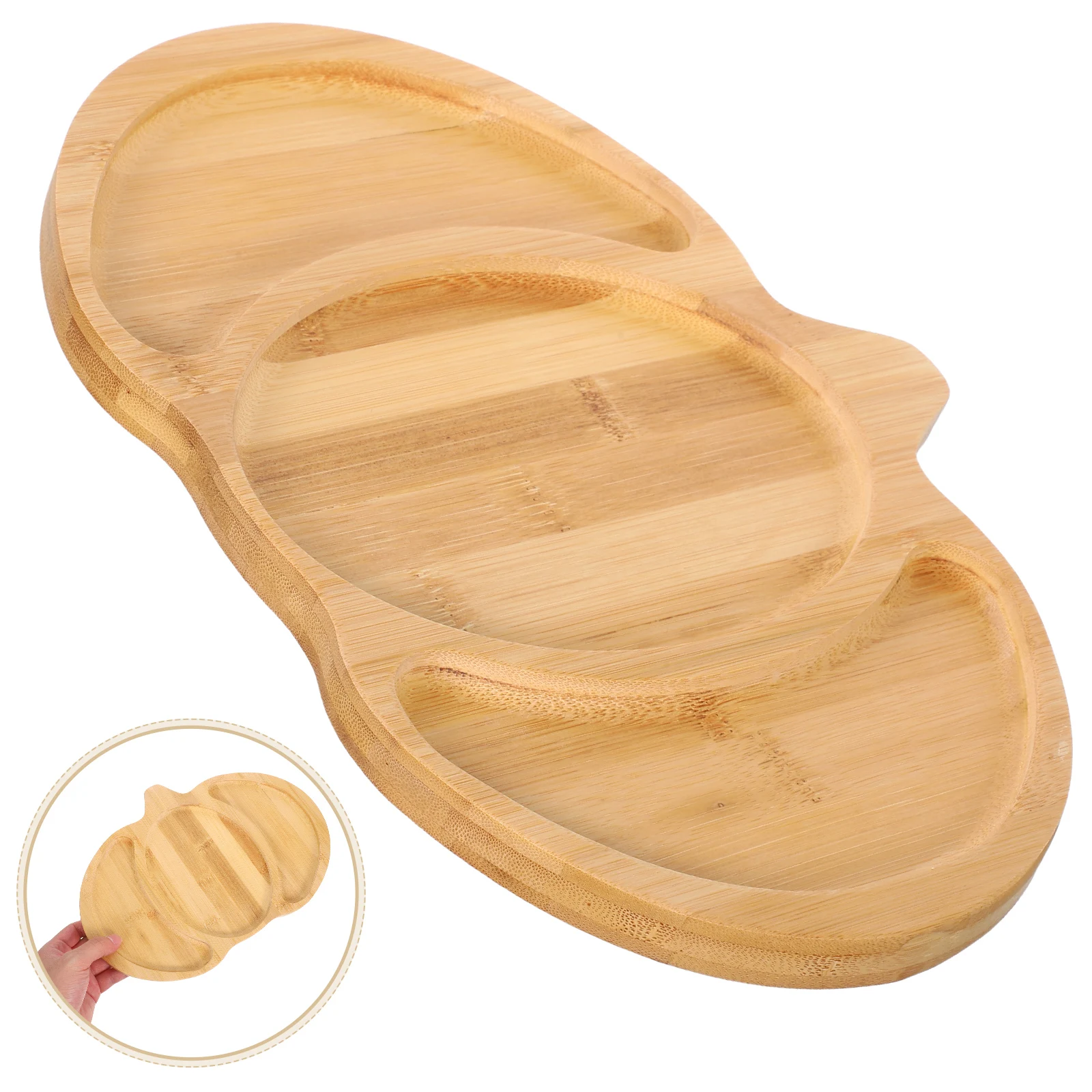 

Pumpkin Wooden Dinner Plate Harvest Snack Tray Fall Platter Bamboo Thanksgiving Party Autumn Cheese