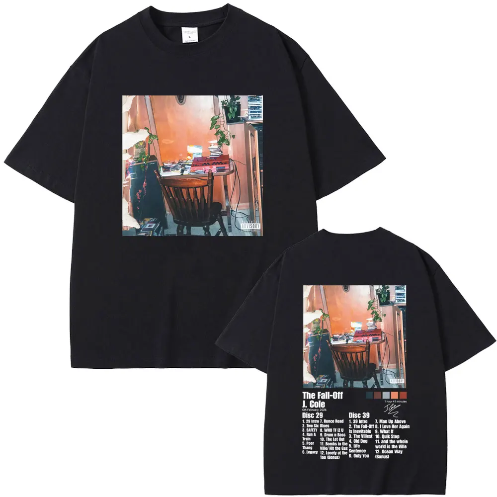 

Hot Rapper J Cole The Fall Off Album Graphic T Shirt Men Women Hip Hop Fashion Trend T-shirts Men's Casual Oversized Streetwear