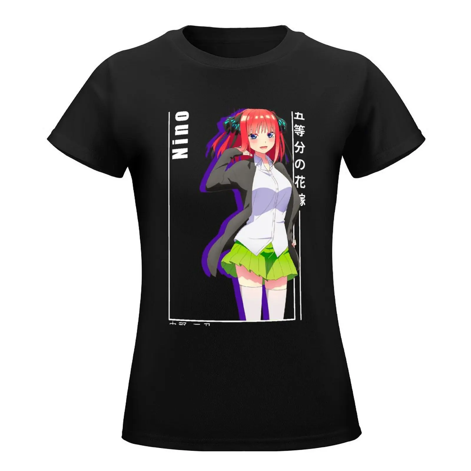 Nino Nakano - 5 toubun no Hanayome T-Shirt funny shirts graphic tees korean fashion white t-shirts for Women