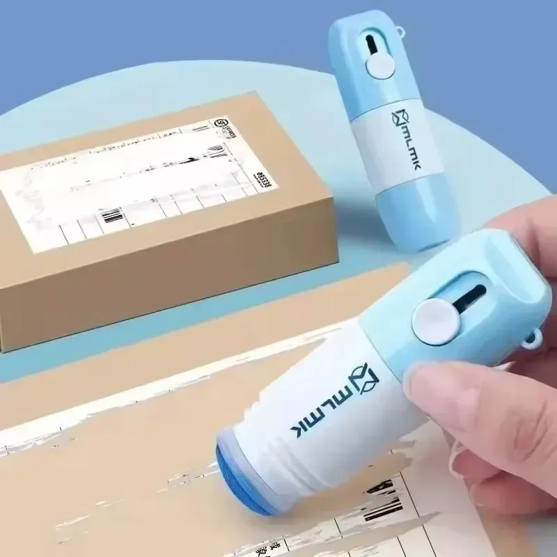 Thermal Paper Correction Fluid Address Blocker Eraser With Retractable Knife Parcel Box Opener Anti Peep Identity Information