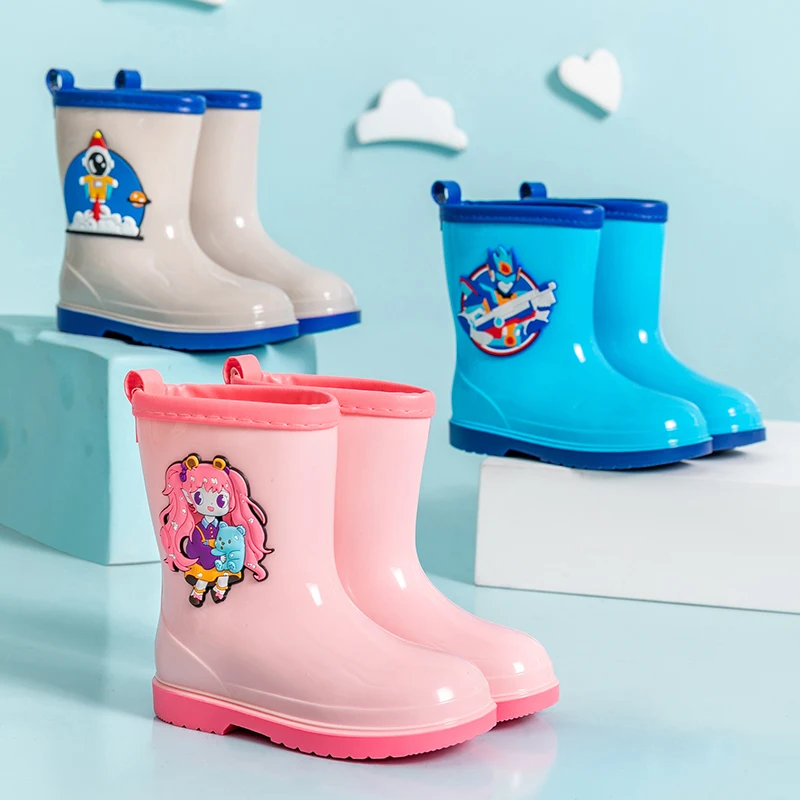 

Модные детские непромокаемые сапоги из ПВХ с героями мультфильмов, водонепроницаемая обувь для маленьких детей, непромокаемые сапоги для игр в воде для малышей