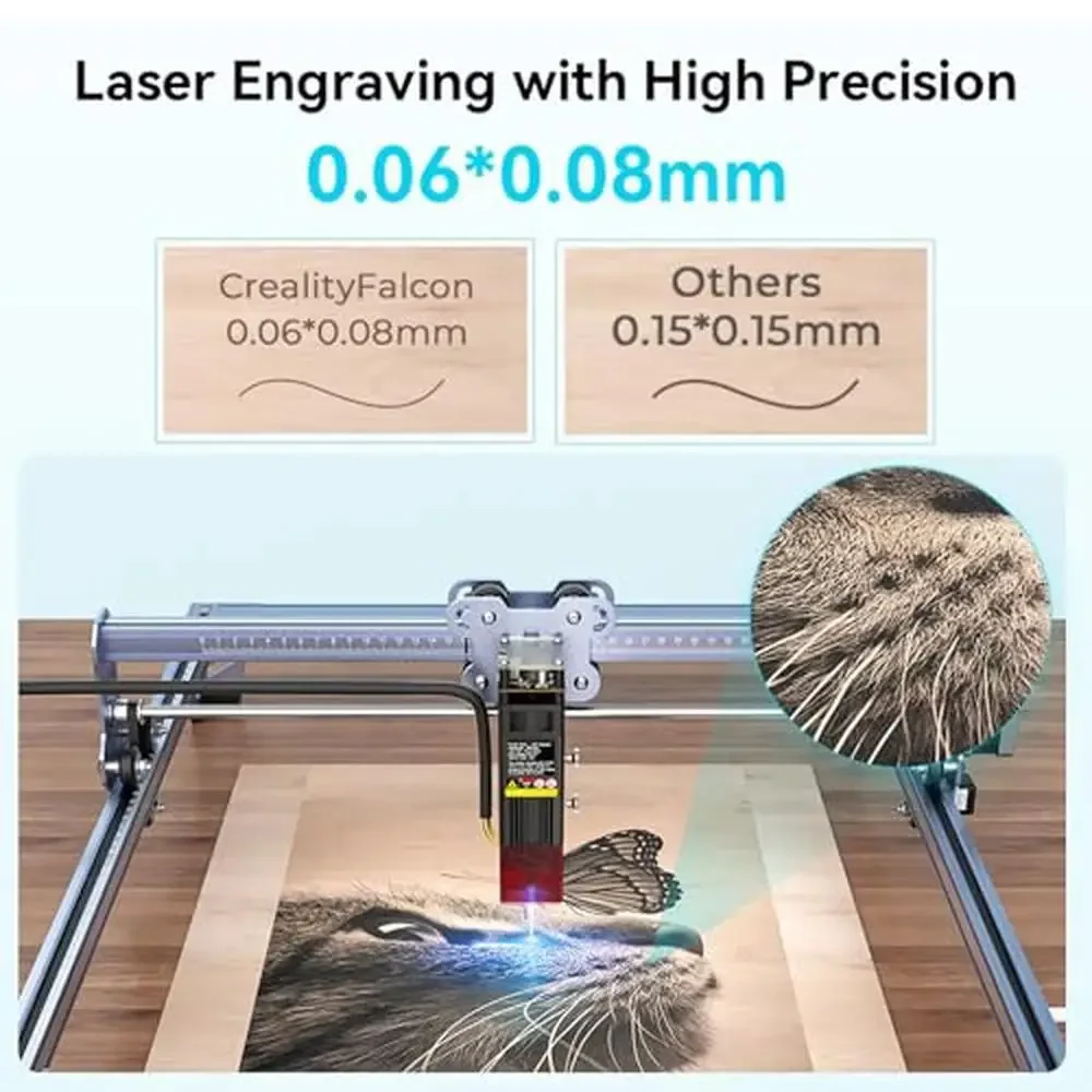 High Precision 72W Laser Engraver Machine 15.7x16.3 Inches Working Area Dual Protection Goggles Class 4 Laser Engraving Cutter