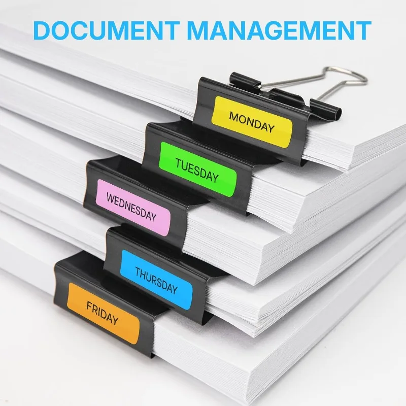 10-50 قطعة مقاطع قابلة للطي متعددة الأغراض دبابيس ورق معدنية الموثق كليب مكتب كليب أسود 15 مللي متر للورق مكتب المنزل المطبخ #4