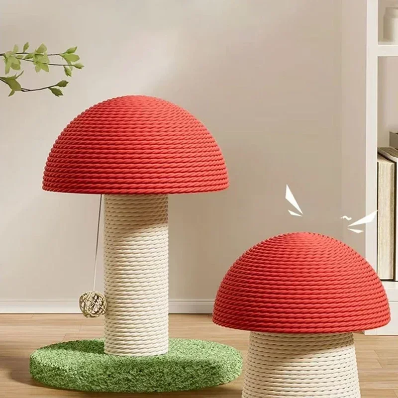 

Cute Cat Scratch Board Kitten Climbing Mushroom Protecting Furniture Funny Cat Grinding Claw Toy Durable Sisal Scratching Board