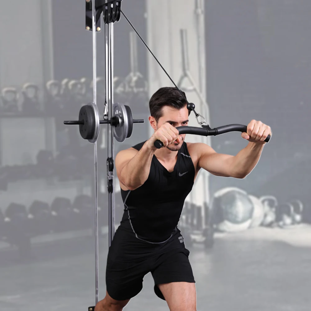 Barra de tracción inferior para Fitness, barra de presión para tríceps rizada, constructor de músculos de la espalda en forma de T, barra de tracción de arco para ejercicio de espalda y brazo